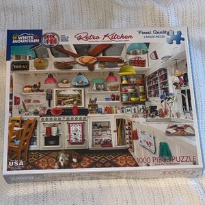 White Mountain Retro Kitchen Puzzle with Vibrant Colors